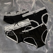 (Pure desire comfort * combination 4 pieces) hipster bow lace underwear Japanese breifs combination