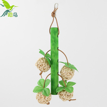 Ha bird parrot rattan ball string parrot toy educational toy nibbling toy swing ring bird toy