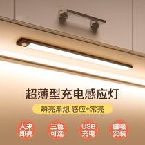 Charging cabinet light wardrobe light wine cabinet light led human body sensor light with wire free wireless light bar kitchen induction light