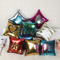 Can drawing with pillow discoloration Magic DIY cushions Mermaid leaning on pillows bright bicolor sequin with pillow 2017 new