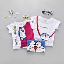 Baby short-sleeved summer baby top 0-4 years old 2 boys 3 girls T-shirt Childrens summer cotton cartoon half sleeve childrens clothing