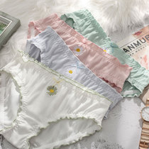 Little Daisy ice silk underwear little lady milk silk Japanese cotton file cute ultra-thin silky girl triangle summer