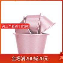 Learn to cook rose gold pudding cup Oven with Shuflei baking bowl baking cup high temperature baking household cupcake mold