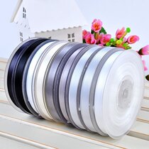 Yao Ming ribbon ribbon ribbon double-sided Ding cross stitch hair accessories DIY materials garment accessories gray 6mm