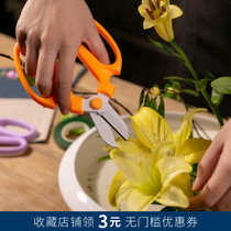 Jianshan scissors Flower shop Gardening floral art wide head Home flower scissors Flowers flower road scissors branches numerical pruning tools