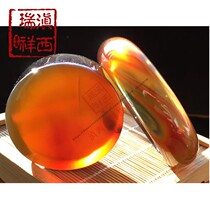 Dianxi Ruixiang natural A goods Myanmar amber gold and brown colorful bracelet bracelet jade bracelet female 56 3MM