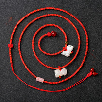 2022 Tiger years Zodiac in six Chinese New Years life Red rope Waist Chain Lady Sexy Cashew Transfer Beads to Gyeongyeong Red Rope