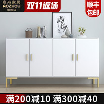 Side cabinet modern simple light luxury storage cabinet against wall home living room kitchen locker restaurant Tea storage locker