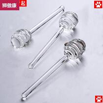 Scoop Honey Special Spoon Gourmet Food Tool Honey Stir Stick Creative Cute Glass Long Handle Coffee Jam Stirring