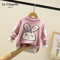 La Chapelle childrens clothing Spring girls spring and autumn Western style girls sweater pullover sweater Childrens fashionable line clothing