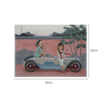 Framed ] Duxi girl sales print of nostalgic wind living room bedroom decoration hanging painting