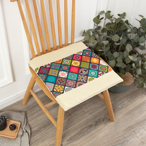 Square cotton linen chair cushion separated cool and damp high bomb thickened cushion Restaurant seat cushion office Student fart cushion