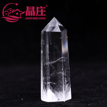 High quality natural white crystal column original stone ornaments energy meditation stone blue needle Crystal degaussing purification Feng Shui Cai