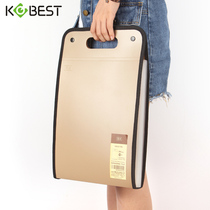 Kangbai vertical multi-layer folder Student organ bag Exam paper bag A4 file bag Roll storage bag folder