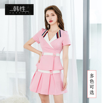  Reflexology foot bath technician overalls sexy and thin health club bathing spa foot bath overalls beautician clothing