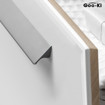 Geocchi minimalist grey bevel cabinet door handle drawer wardrobe door handle lengthened modern minimalist cabinet handle