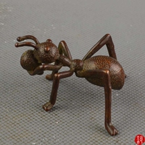 New antiques Miscellaneous Collection red copper copper and copper Ant incense tea table decorative ornaments handicraft decoration