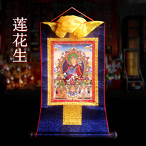 Lotus Buddha painting Tibetan thangka 60cm medium brocade fabric bronzing decorative painting imitation hand-painted household hanging paintings