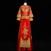 Show Wo Costume Bride 2022 New Chinese Wedding Dresses Wedding Toast to Wine And Show Suit Spring Big Code Fat mm Show Wo