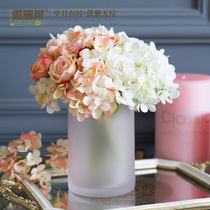 Shan tree rose hydrangea handle bunch single branch living room ornaments simulation flower floor table flower indoor bedroom fake flower