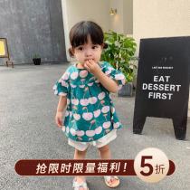 Cookie home baby dress summer cotton children Girl dress summer baby girl short sleeve skirt summer