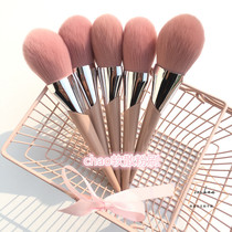 New product recommended fried chicken beauty bean paste pink lotus powder color makeup brush honey brush soft bristles