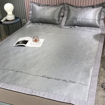  1200D Cool sense ice silk mat washable three-piece summer simple style mat Foldable double bed mat 1 8