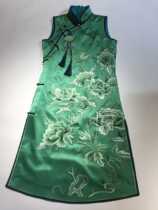  Cloud decoration totem original design womens dress ethnic style exquisite hand-embroidered large peony thin temperament female skirt