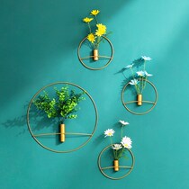 Nordic Wind Wall Top Decorated Flowers Greens Wall-mounted Simulation Flowers Restaurant Background Wall Hangings Pendant Pendant Round Wall Decoration