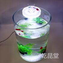 LED waterproof mini round lamp fish tank lighting decoration color lamp water plant landscaping lamp round tank special clip lamp