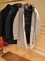 Tip luxury mens only VIP casual hooded detachable inner container light and warm white goose down jacket medium and long coat