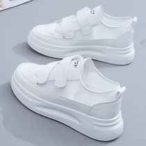 Small white shoes women Summer thin mesh breathable 2021 new versatile explosive Velcro white shoes casual sports Net shoes