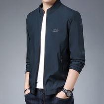 Mens coat spring and autumn Korean version of the trend collar jacket mens fashion casual high-end Joker slim fit handsome mens clothing