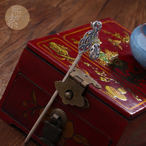 National Wind Hairpin Classical disc hair pure silver hair Hair Accessories with Elegant Gifts of the National Wind in the Palace Ornaments