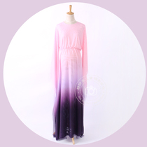 Pregnancy Woman Dress Movies Pink Gradient Color Long Dress Gestation Mother Photo Fashion High-end Studio Photo to Write True Apparel
