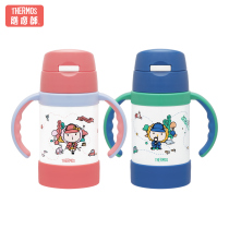  Canteen magician childrens straw thermos cup Stainless steel baby learning drinking cup Baby kindergarten primary school student FEC
