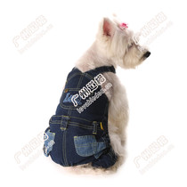 Doug American Fashion Jeans Strap Dog Pants Teddy Schnauzer Dog Clothes