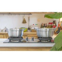 Small Aoigawa Machiya Japan imported mid-tail aluminum hammer pattern cooking pot Japanese-style light frying pan stew pot steamer