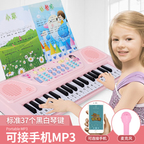 Childrens electronic piano girl piano microphone beginners can play baby baby puzzle 3-6 years old music toy