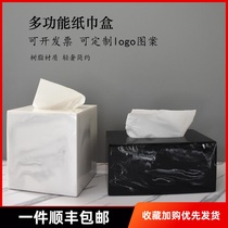 European simple living room tissue box light luxury drawing Box storage creative Marble Desktop Fashion napkin box