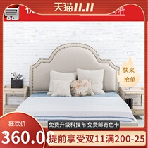 Small and medium-sized double bed 1 8 linen cloth bed soft European style American simple soft bag bed soft bed