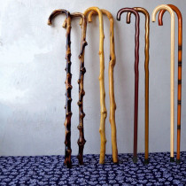 vaidu elderly mountaineering with hand crutch stick for old man light wooden crutch anti-slip and cane wood corner wood