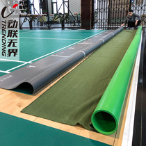 Mobile link unbounded badminton ground glue PVC pad mobile canvas rewinder badminton hall special ground glue roll roll cart