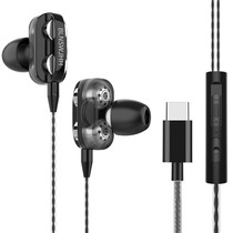 New Type-C quad-core dual-moving headset bass in-ear vivo Xiaomi oppo universal earbud headset