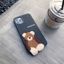 EVENSHOW original bear leather embroidered phone case for Huawei mate40pro P40pro protective case