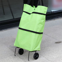Buy vegetable car portable hand pull bag folding drag bag telescopic dual-purpose wheeled shopping bag buy vegetable bag station wagon pull car