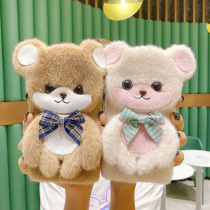 Samsung s21 mobile phone shell plush small bear note20ultra cute teenage girl soft shell note10 autumn and winter cash furry s20plus cartoon Meng customize applicable s10 full package