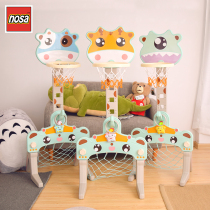 Childrens basketball rack can be lifted and lowered indoor household childrens ball frame floor-standing movable shooting rack ferrule three-in-one