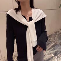 Knitted shawl women's 2021 spring new simple and fashionable casual Joker soft waxy scarf