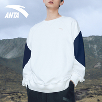 Anta sweater couples men and women with the same 2021 official website spring and summer new round neck loose port style leisure tide long sleeve